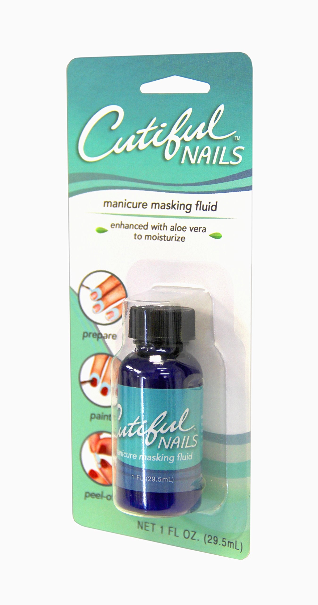 Cutiful Nails Professional Manicure Masking Fluid with Aloe, No More Messy Nail Polish, Liquid Tape Beauty & Personal Care Cutiful