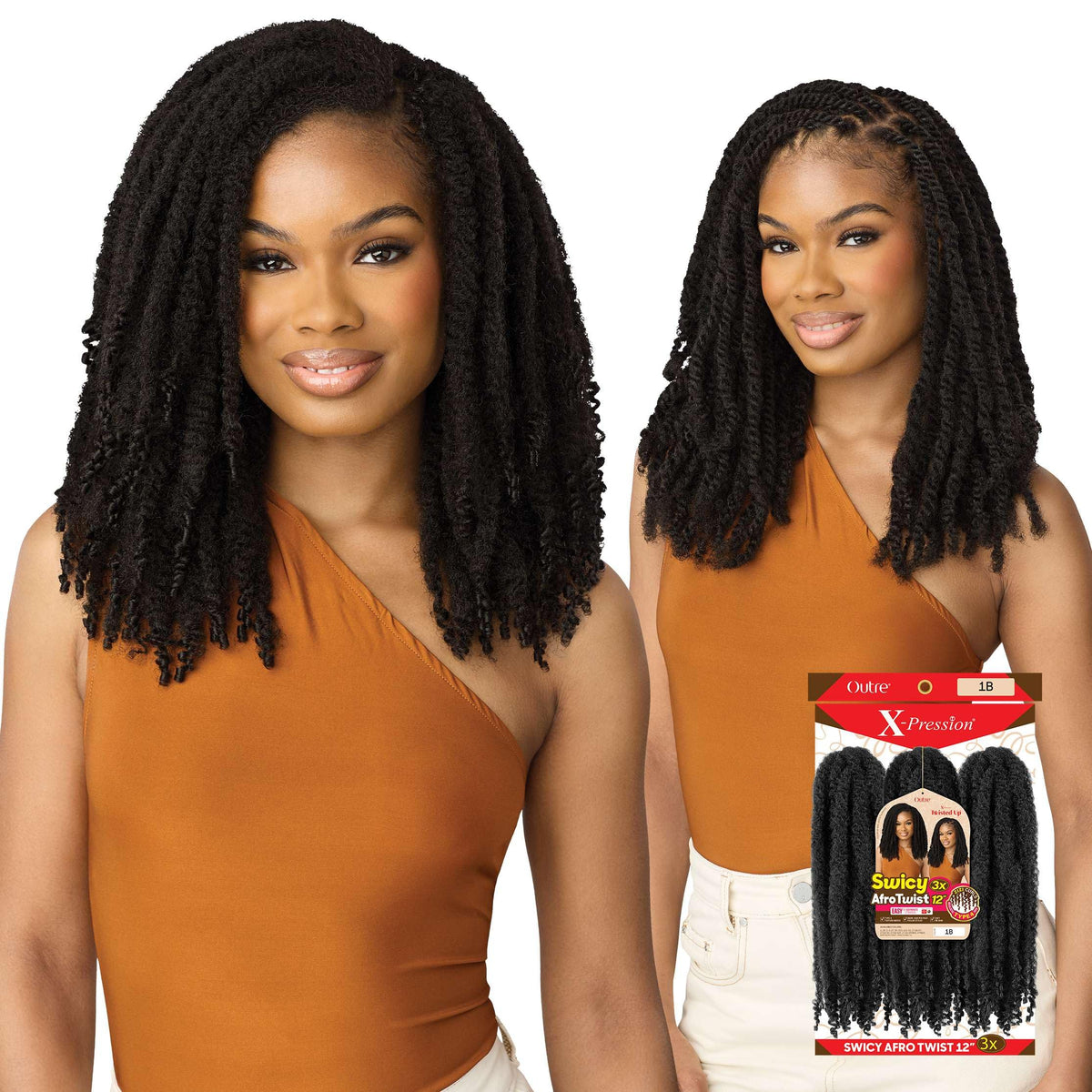 Outre X-Pression Twisted Up - Swicy Afro Twist 12" 3X (1 Pack, 2T1B/27)