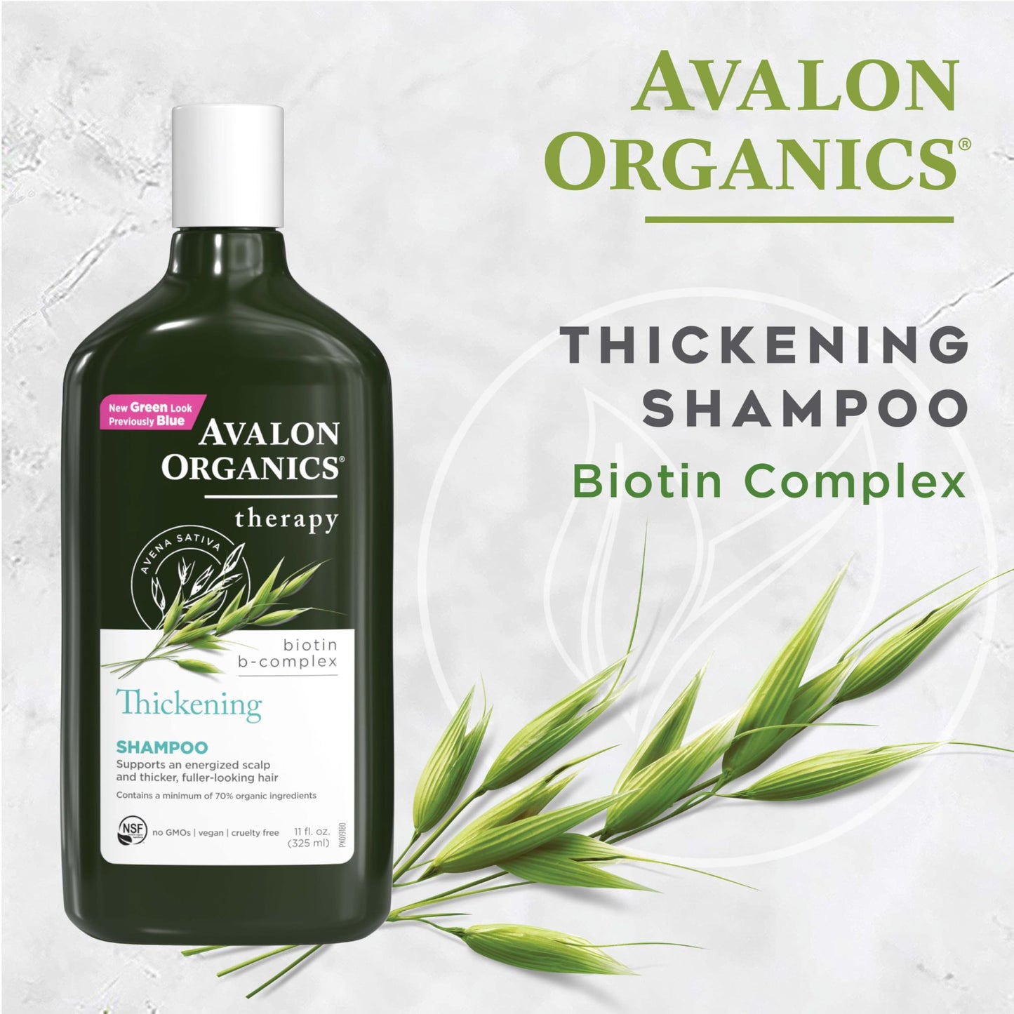 Avalon Organics All Natural Biotin B-Complex Therapy Shampoo, 11 Fl Oz Beauty and Personal Care Avalon Organics
