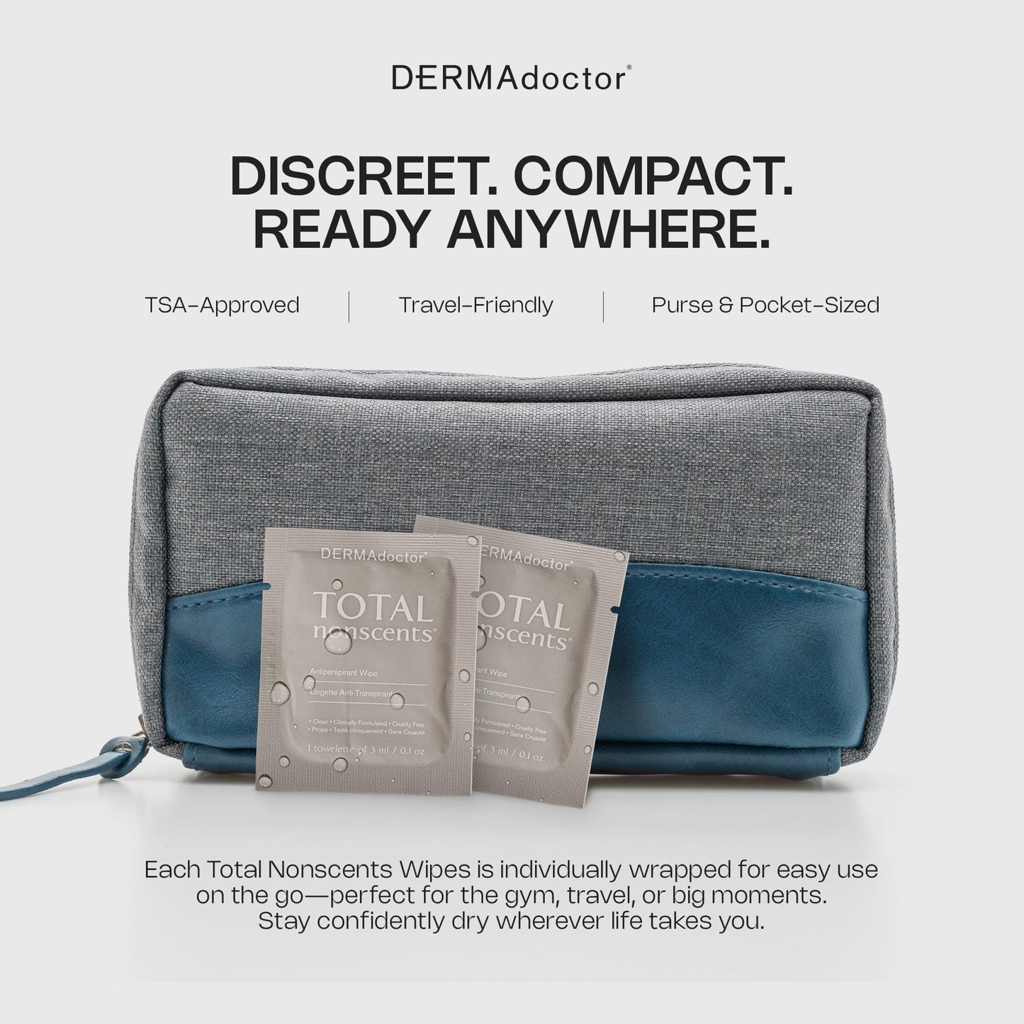 DERMAdoctor Deodorant Wipes Individually Wrapped - Refreshing Antiperspirant Wipes, Dermatologist Formulated Hyperhidrosis Treatment for Body Hands Beauty and Personal Care DERMAdoctor