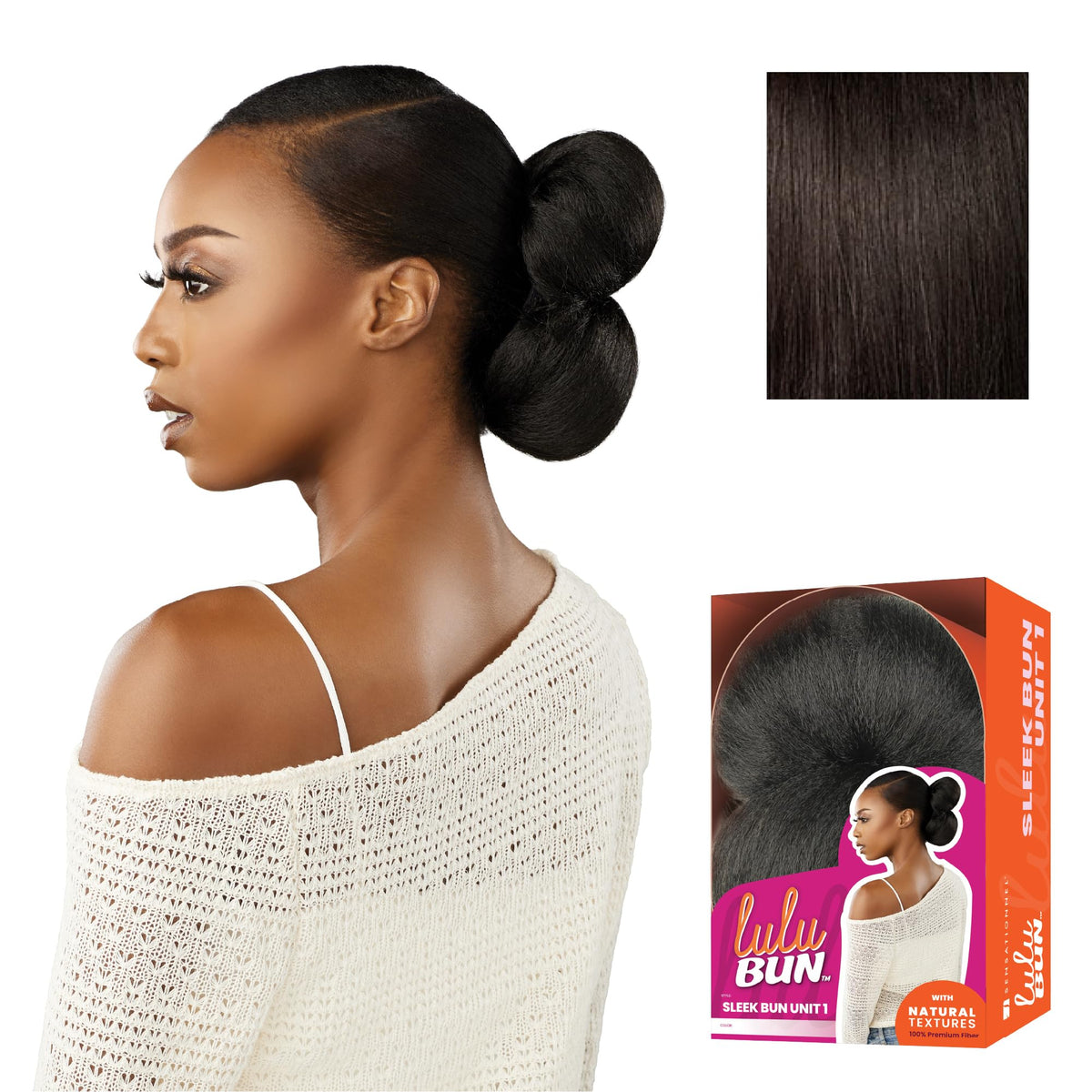 Sensationnel Lulu Bun Hairextensions-Sleek Bun Unit 1,2 DARKBROWN