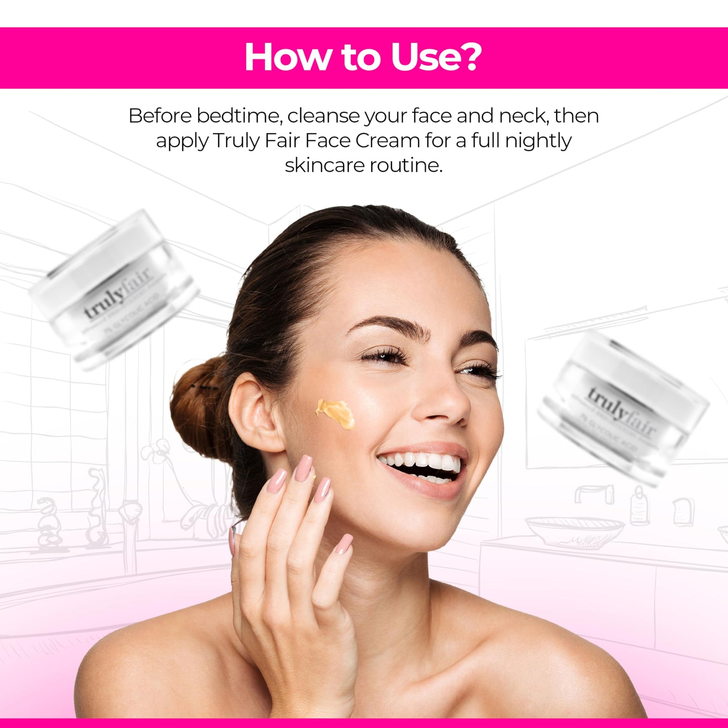 Truly fair 7% Glycolic Acid Concentrated Brightening Cream for women - Night cream - Shea Butter - Amino Acids - Paraben -free - 1.7 oz Beauty & Personal Care Truly Fair
