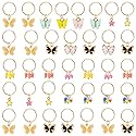 WILLBOND 18 Pieces Colorful Butterfly Hair Jewelry for Braids Gold Braid Hair Rings Clips Christmas Xmas Gifts Lock Dreadlock Braid Charms for Women Beauty & Personal Care WILLBOND