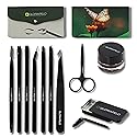 GLORIAPELO Eyebrow Brush Set - Premium Make-up Brush Kit - 10pcs Eyebrow Brush Makeup - Professional Make-up Brush Set - Eyebrow Makeup Gel - Eyebrow Beauty & Personal Care GLORIAPELO