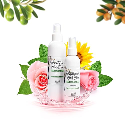 Rastta Locs Rosewater and Mint Conditioning Loc and Body Refreshing Spray for Type 4 hair, Braids, Organic, Vegan Hair Moisturizer, Dreadlock Spray Beauty & Personal Care Rasttafari Hair Care