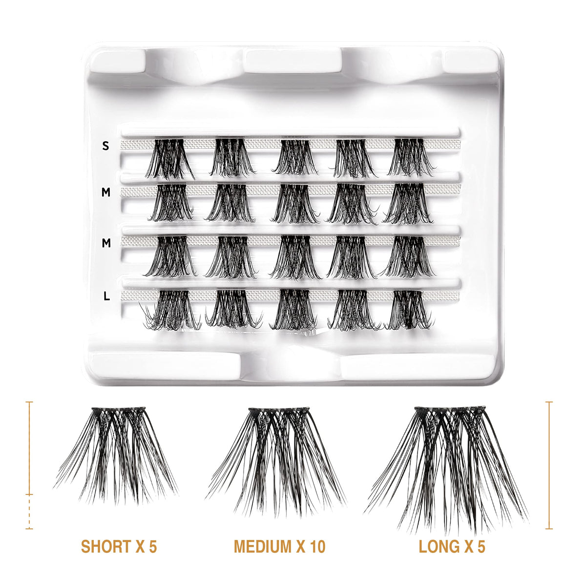i•ENVY Extended False Eyelashes Faux Mink Featherlight Reusable Artificial Eyelashes Multipack Lash Clusters Beauty & Personal Care i•ENVY