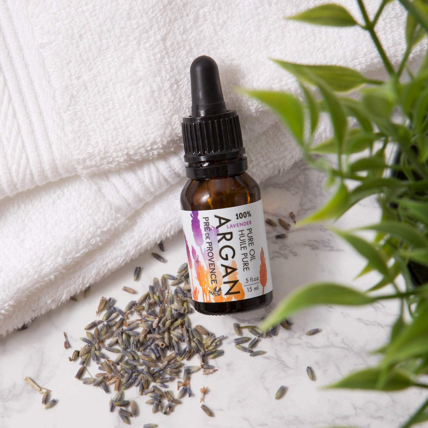 Pre De Provence Moroccan Argan Oil for Skin, Face, Hair, & Nails (0.5 oz) - Lavender Beauty & Personal Care Pre de Provence