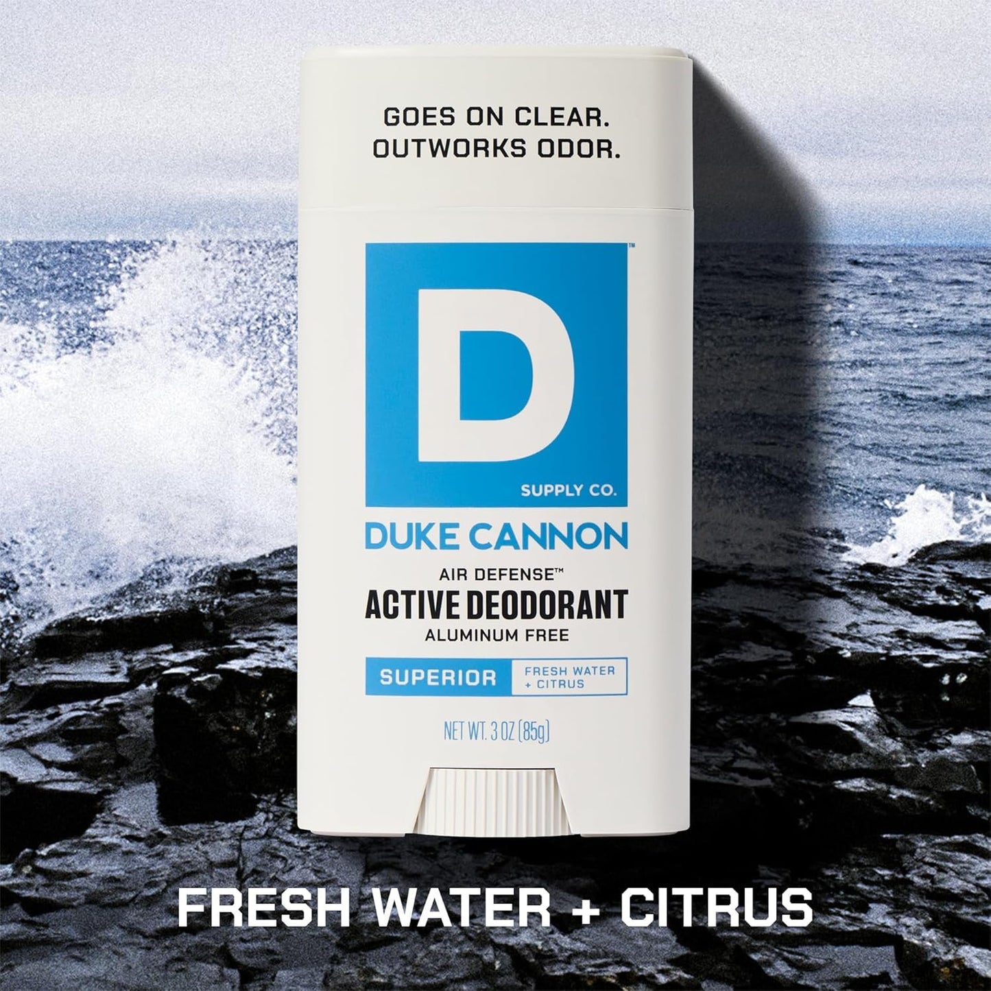 Duke Cannon Aluminum-Free Deodorant for Men - Air Defense, Fresh Water + Citrus, 3 oz - Long-Lasting, Clear Glide, Skin-Soothing Formula (Superior) Beauty and Personal Care Duke Cannon Supply Co.