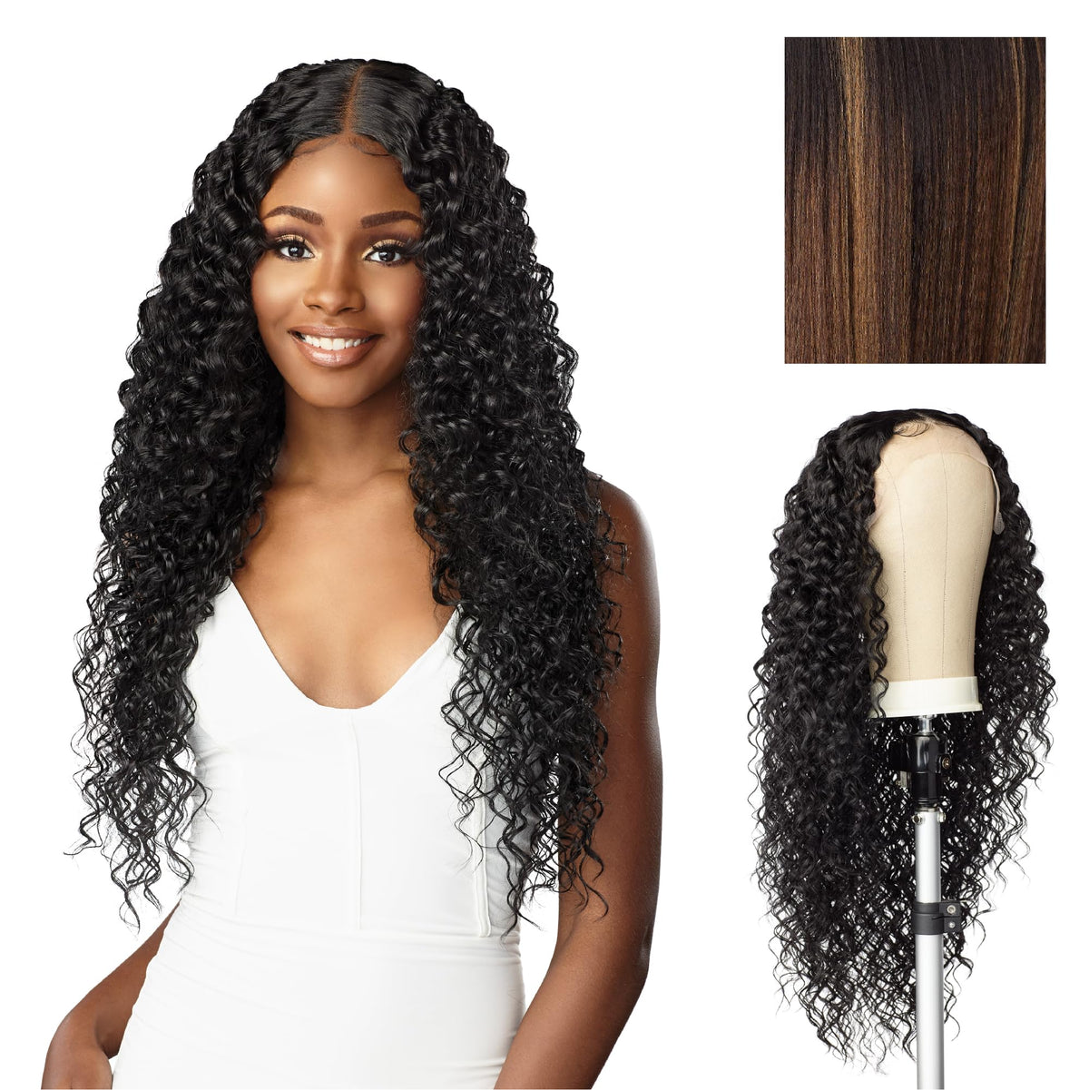 Sensationnel Butta Lace Hhm Wig-Bohemian 28 Inch, BALAYAGEHAZELNUT