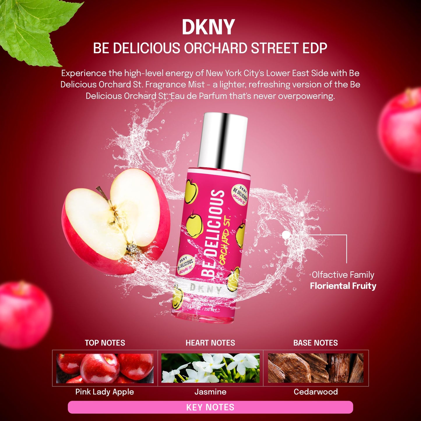 DKNY Be Delicious Orchard St. Fragrance Mist For Women, 8.4 Fl. Oz. Beauty & Personal Care DKNY