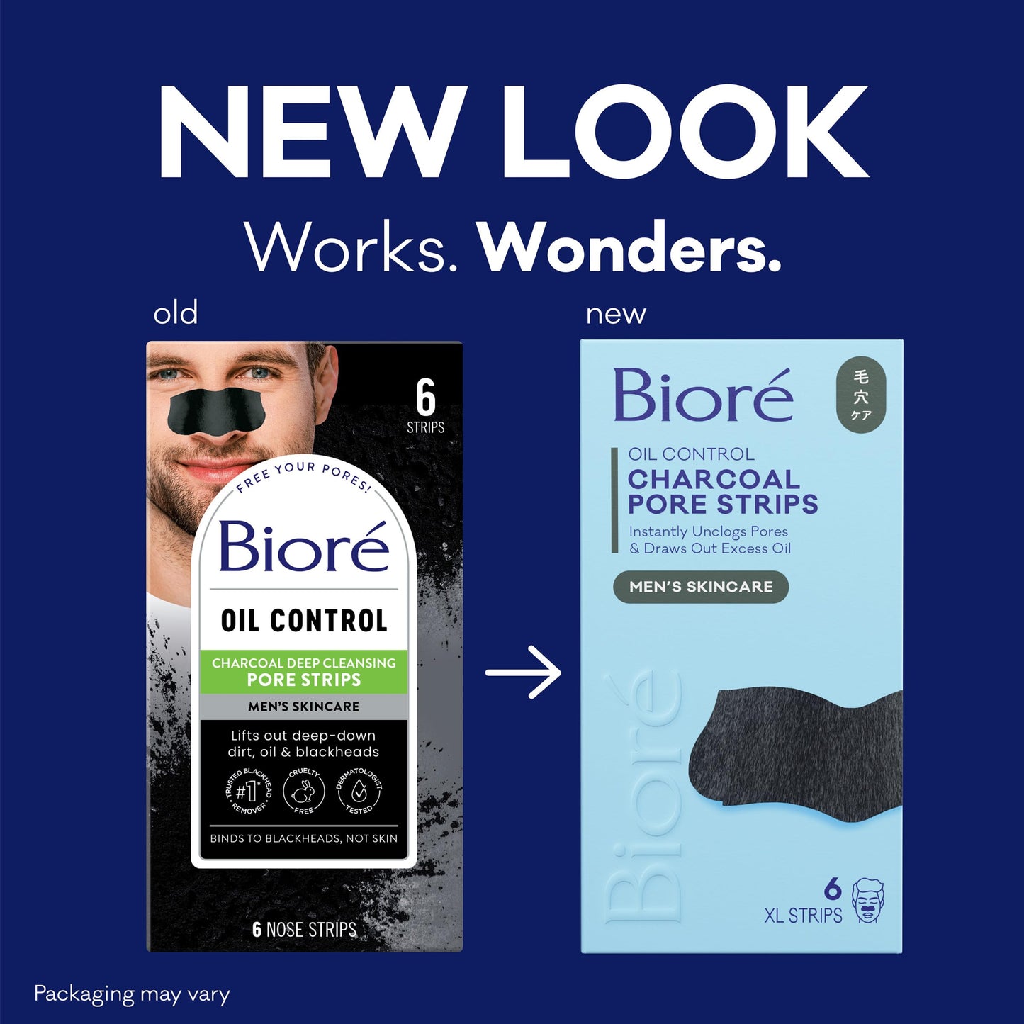 Bioré Charcoal Deep Cleansing Pore Strips for Men, Nose Strips for Blackhead Removal on Oily Skin, Features C-Bond Technology with Instant Pore Beauty & Personal Care Bioré