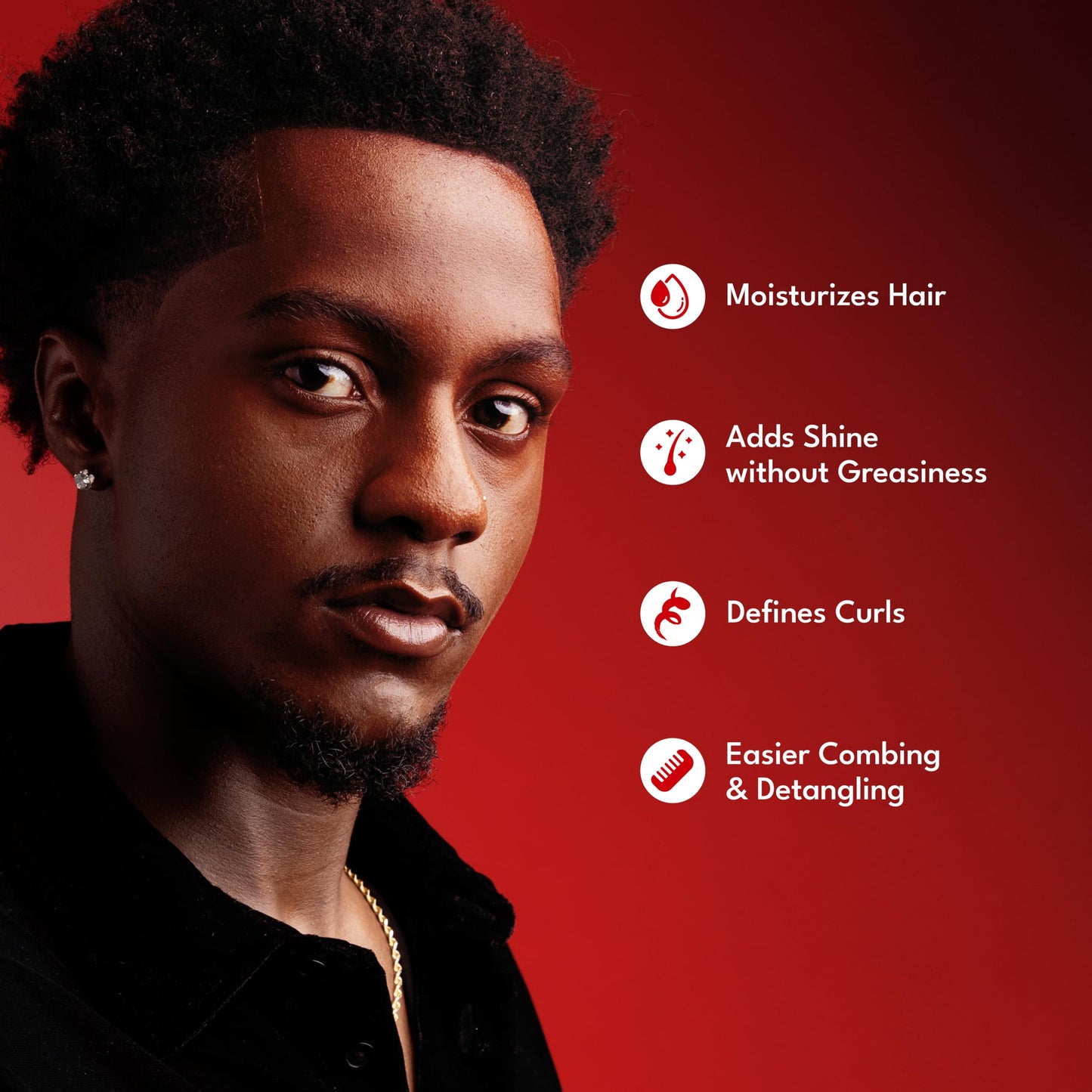 Strong Roots Men Texture Curl Cream - Flexible Hold & Soft Touch, Enhances and Defines Curl, Moisturizing, Easy to Style, Anti Frizz, Jamaican Black Beauty & Personal Care Tropic Isle Living