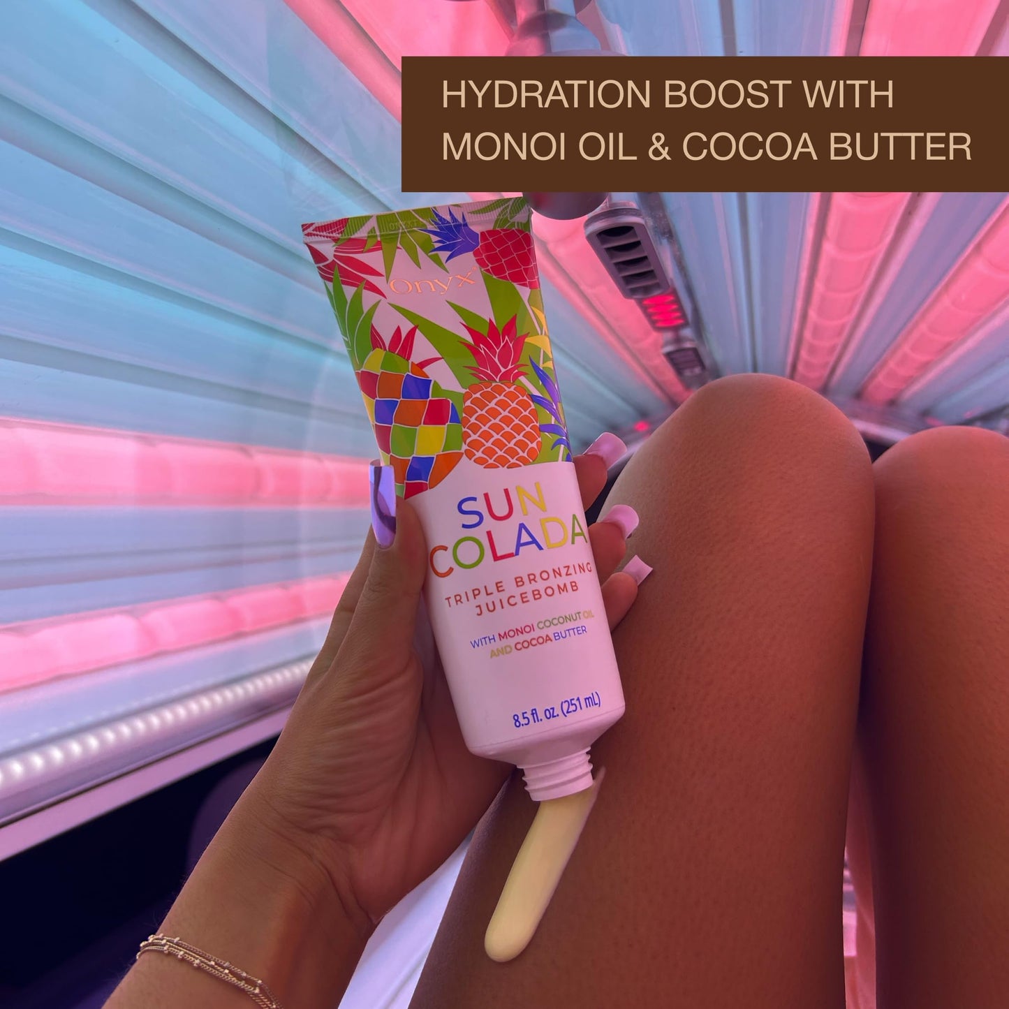 Onyx Suncolada Triple Bronzing Lotion for Tanning Bed - Indoor Dark Tanning Accelerator with Bronzer | Anti-Aging, Hydrating, Streak-Free formula | Beauty & Personal Care Onyx