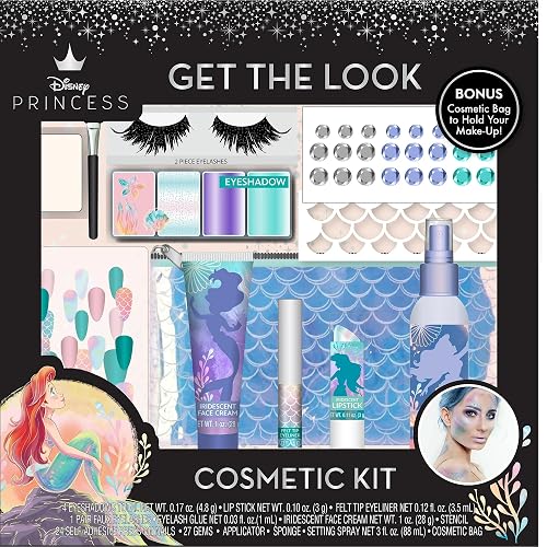 Disney Get The Look Cosmetic Kit Cosplay Halloween Costume Makeup Choose Cruella, Ariel. Jack Skellington (Ariel) Beauty & Personal Care Disney
