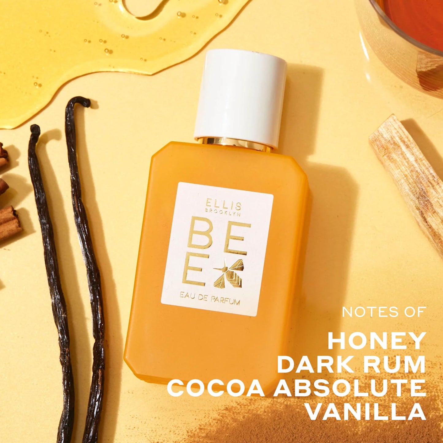 Ellis Brooklyn BEE Eau de Parfum, Travel Spray, Honey Vanilla Perfume for Women, Warm, Spicy Scent with Sandalwood, Cocoa, & Dark Rum - Gourmand Beauty & Personal Care Ellis Brooklyn