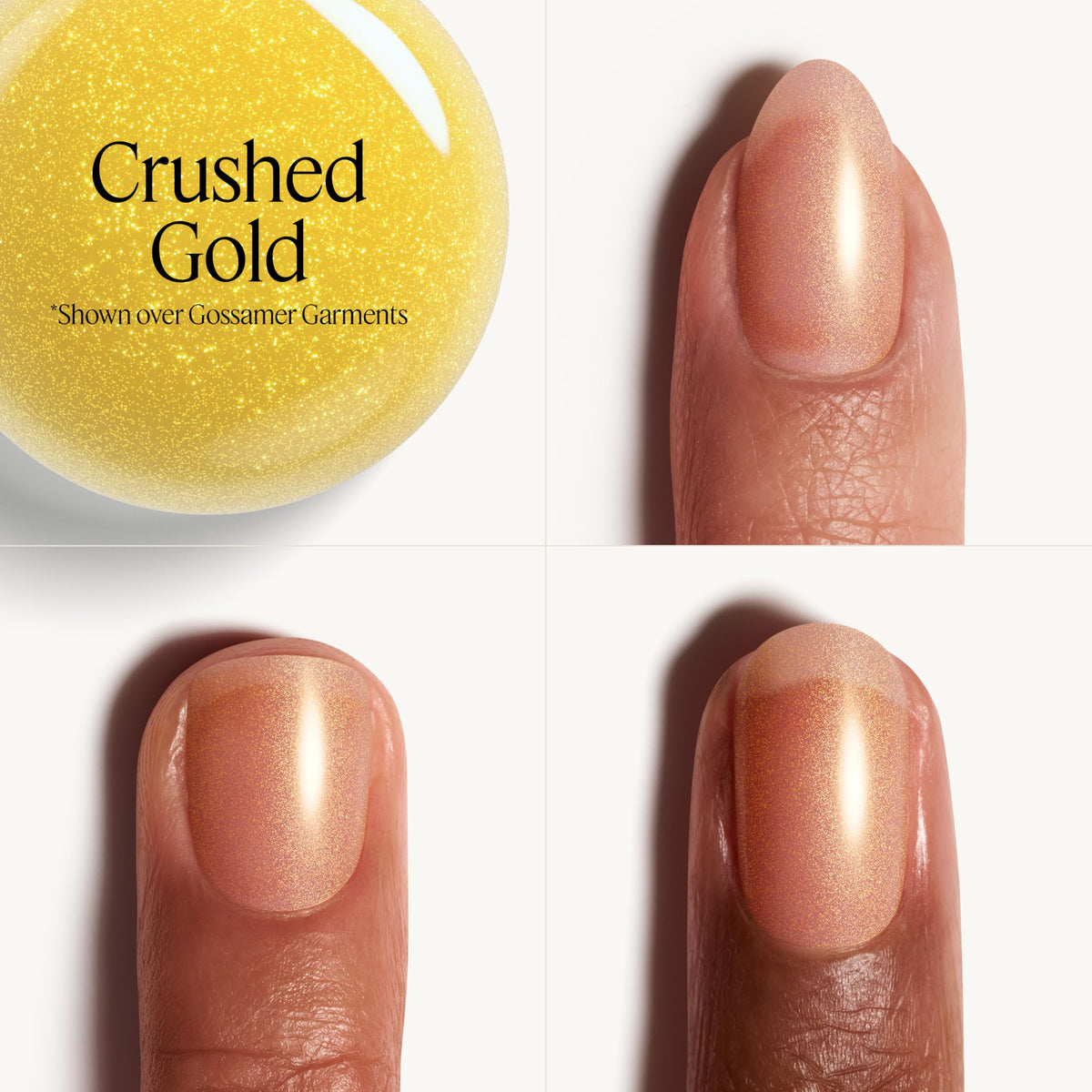 essie Gel Couture Gel-Like Nail Polish, Longwear, Vegan, Metallic Glaze Nail Polish, Crushed Gold, 0.46 fl oz