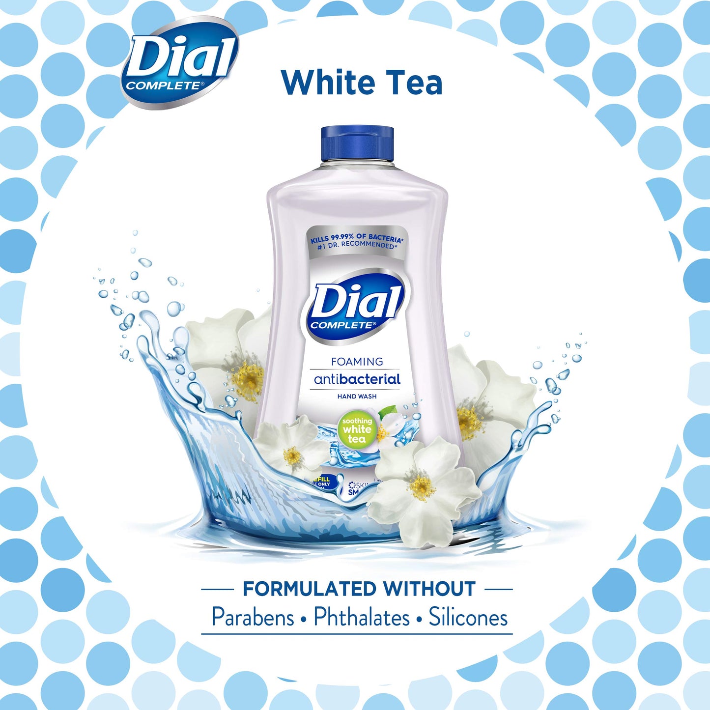 Dial Complete Antibacterial Foaming Hand Soap Refill, Soothing White Tea, 32 fl oz Beauty & Personal Care Dial