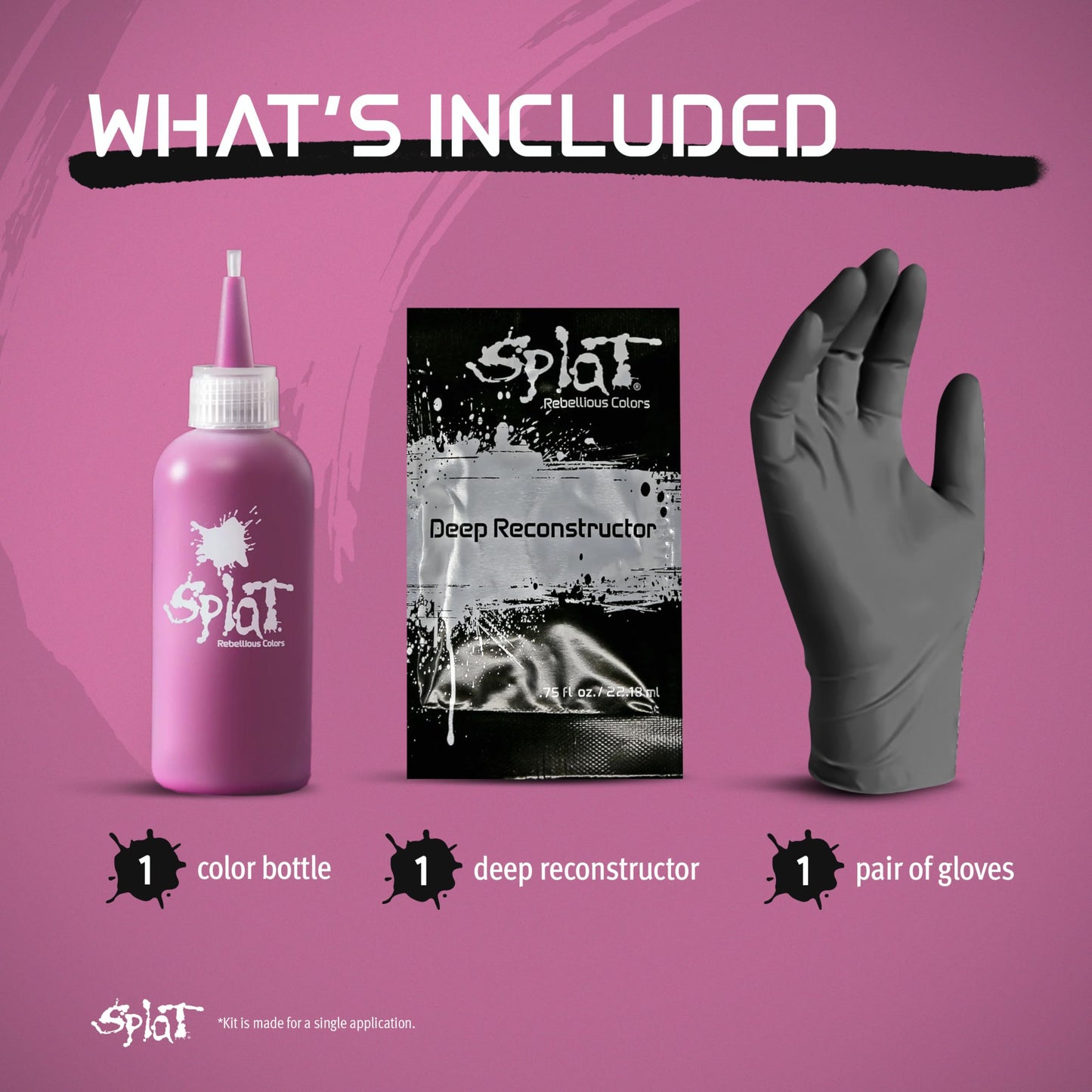 Splat Midnight Rosetta Semi Permanent Hair Dye Kit for Blondes, 1 Application, Includes Deep Reconstructor Conditioner, Lasts 30 Washes, No Bleach Beauty & Personal Care Splat