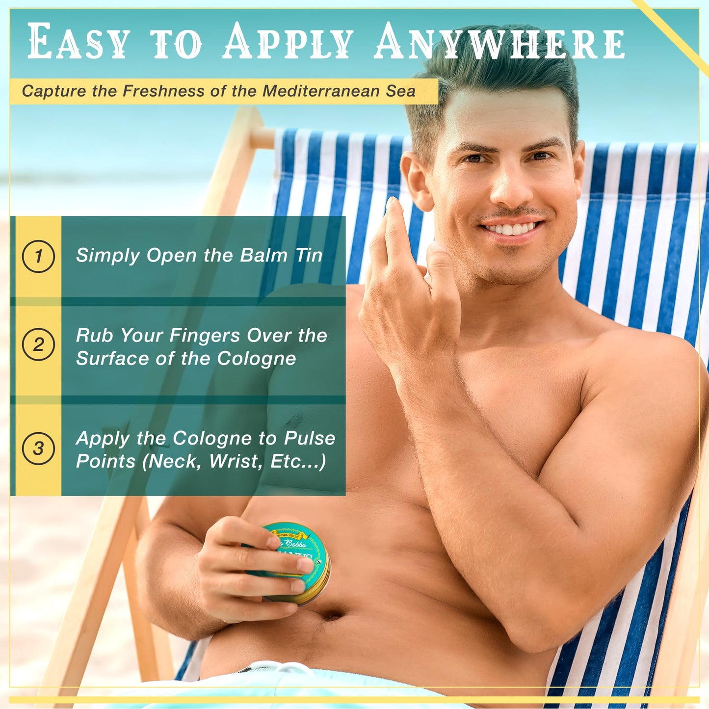 Handy Hound Occo Bobbo - Oceanus Solid Cologne Men - Made In the USA - A Clean Masculine Scent - All Natural Ingredients - .5 oz Beauty & Personal Care Handy Hound
