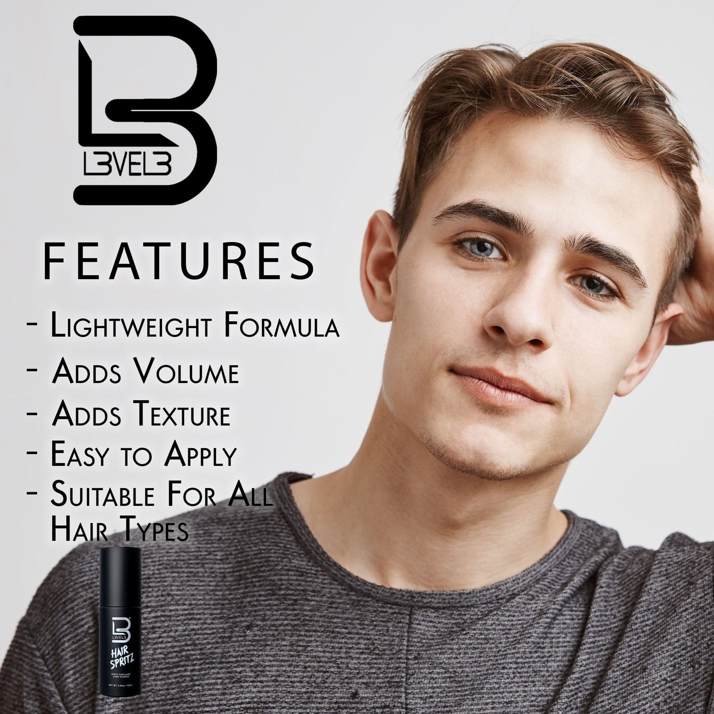 L3 - Level 3 Hair Spritz Spray - Lock Hair Fibers - Flexible Hold Hair Protectant and Styling Spray Beauty & Personal Care L3