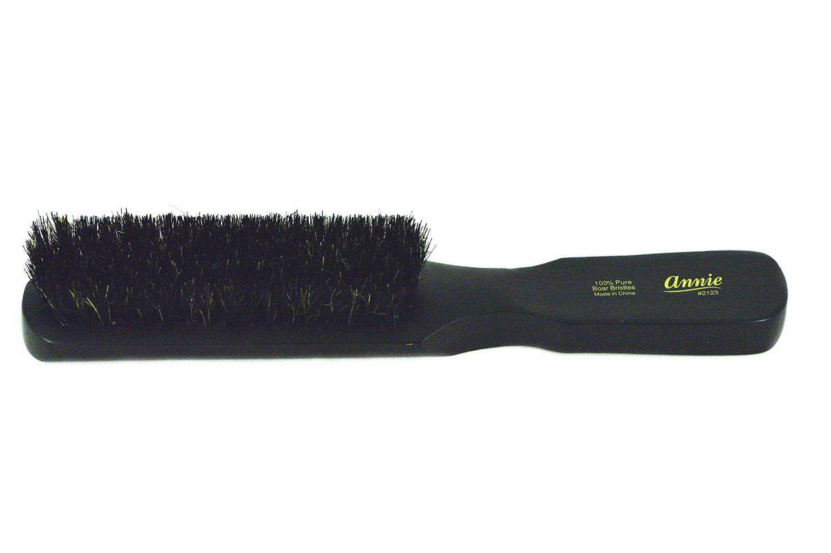 Annie Soft Mini Wave Brush #2123-100% Pure Boar Bristles, Reinforced Bristles, Black, Unisex, Wavy Hair Beauty & Personal Care Annie