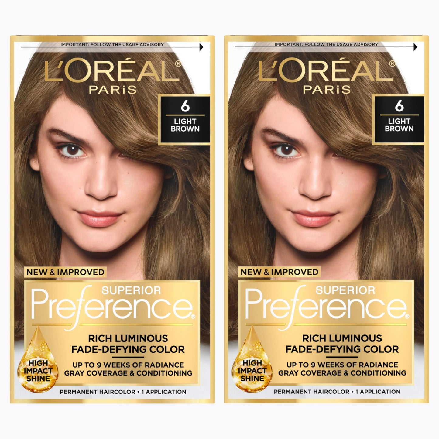 L'Oreal Paris Superior Preference Luminous Fade-Defying Permanent Hair Color, Hair Dye For Up to 9 Weeks of Radiance, Light Brown 6, 1 Hair Dye Kit Beauty & Personal Care L'Oreal Paris
