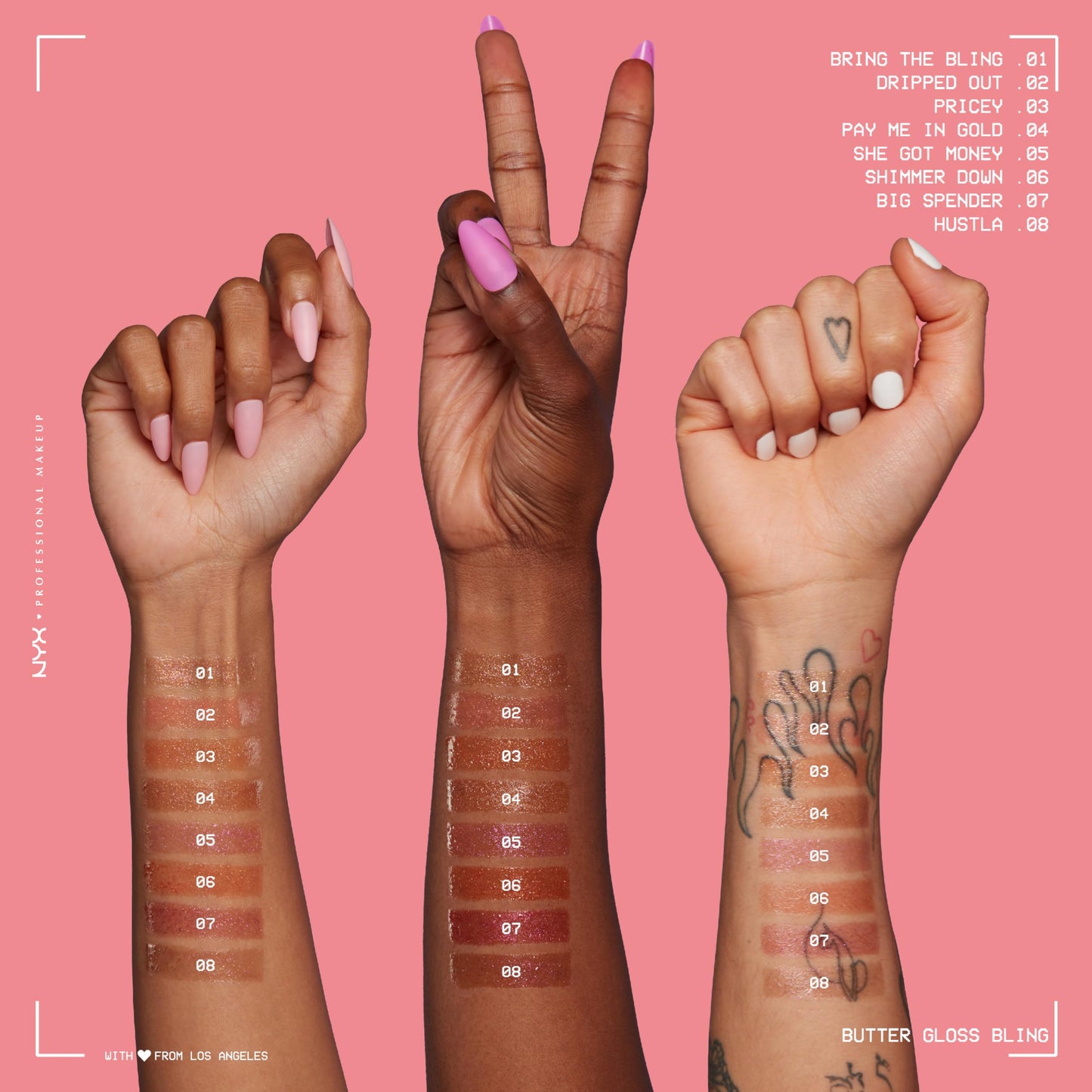 NYX PROFESSIONAL MAKEUP Butter Gloss Bling Lip Gloss, Non Sticky and Shiny Vegan Lip Makeup - Hustla Beauty & Personal Care NYX PROFESSIONAL MAKEUP