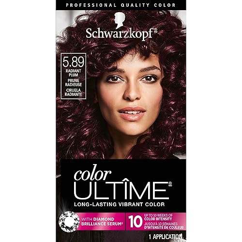 Schwarzkopf Color Ultime 5.89 Radiant Plum Hair Dye, Permanent Intense Plum with Diamond Brilliance, Fade-Resistant, Covers Grays, All Hair Textures Beauty & Personal Care Schwarzkopf