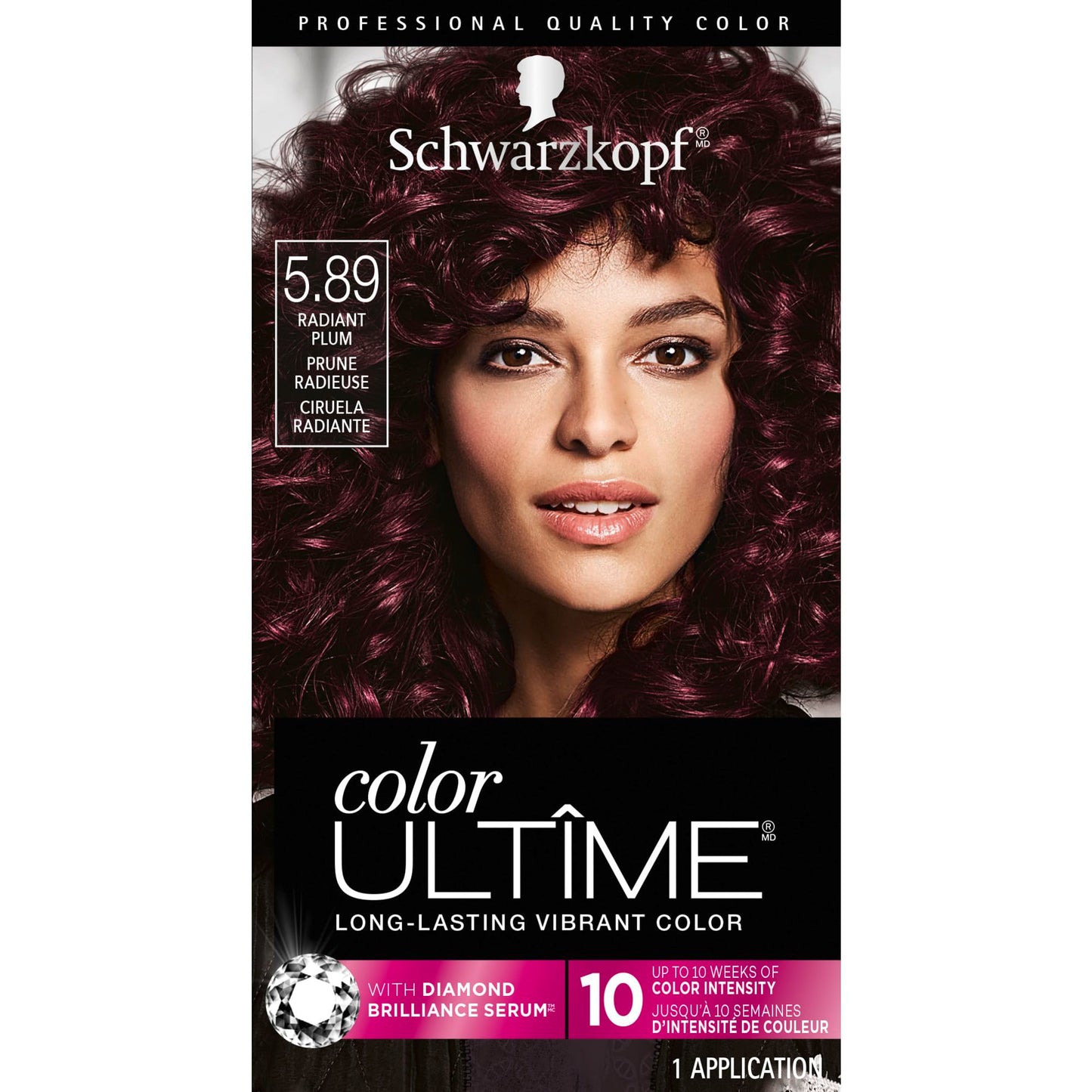 Schwarzkopf Color Ultime 5.89 Radiant Plum Hair Dye, Permanent Intense Plum with Diamond Brilliance, Fade-Resistant, Covers Grays, All Hair Textures Beauty & Personal Care Schwarzkopf