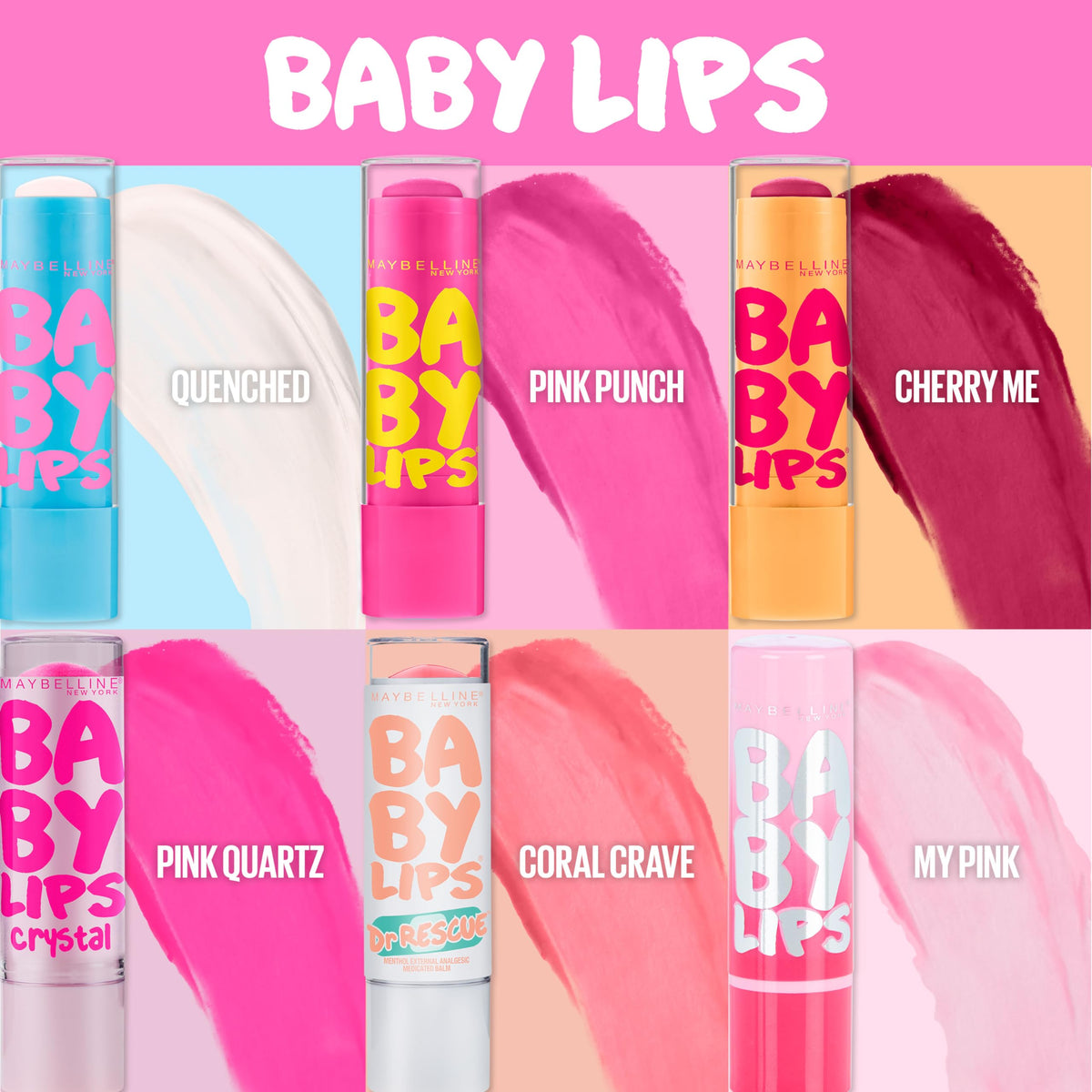 Maybelline New York Baby Lips Glow Lip Balm, My Pink, 2 Count Beauty & Personal Care MAYBELLINE