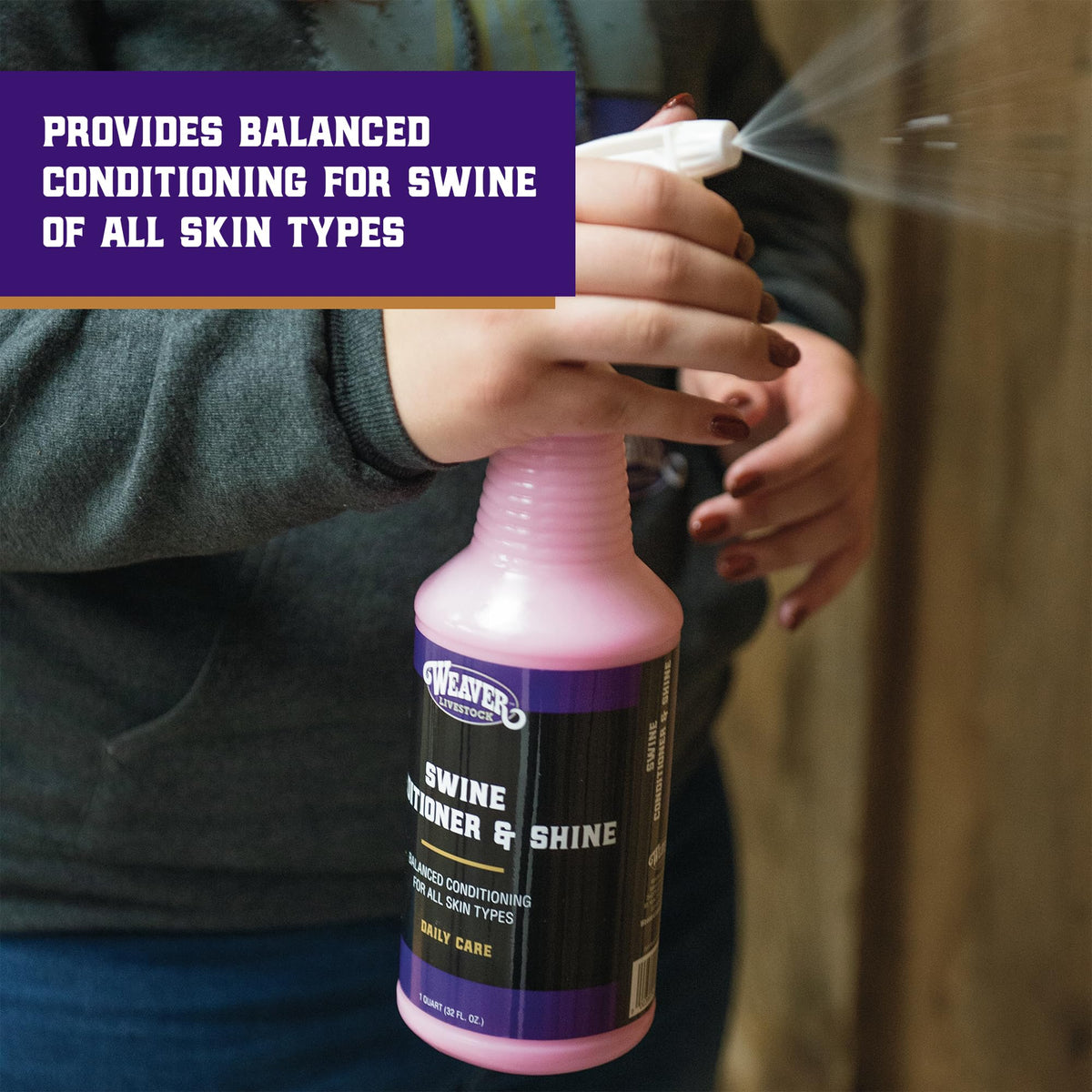 Weaver Livestock Swine Conditioner and Shine, Leave-in Conditioner for Smooth, Healthy Look, Skin, Hair Shine Products for All Skin Types