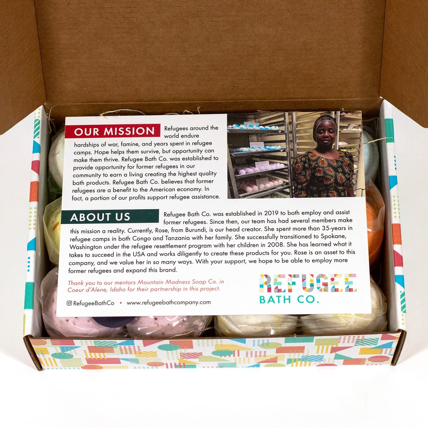 Refugee Bath Co. Variety Pack Bath Bombs, Winter Warmer Set, 2.5 oz, Support Refugee Employment in The USA Beauty & Personal Care Refugee Bath Co.