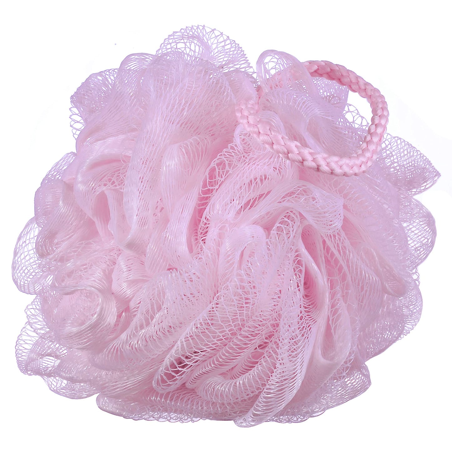 iboodi 60g/pcs Pink Mesh Bath Sponge Shower Pouf Loofahs Shower Puff Pack of 4 (Pink) Beauty & Personal Care iboodi