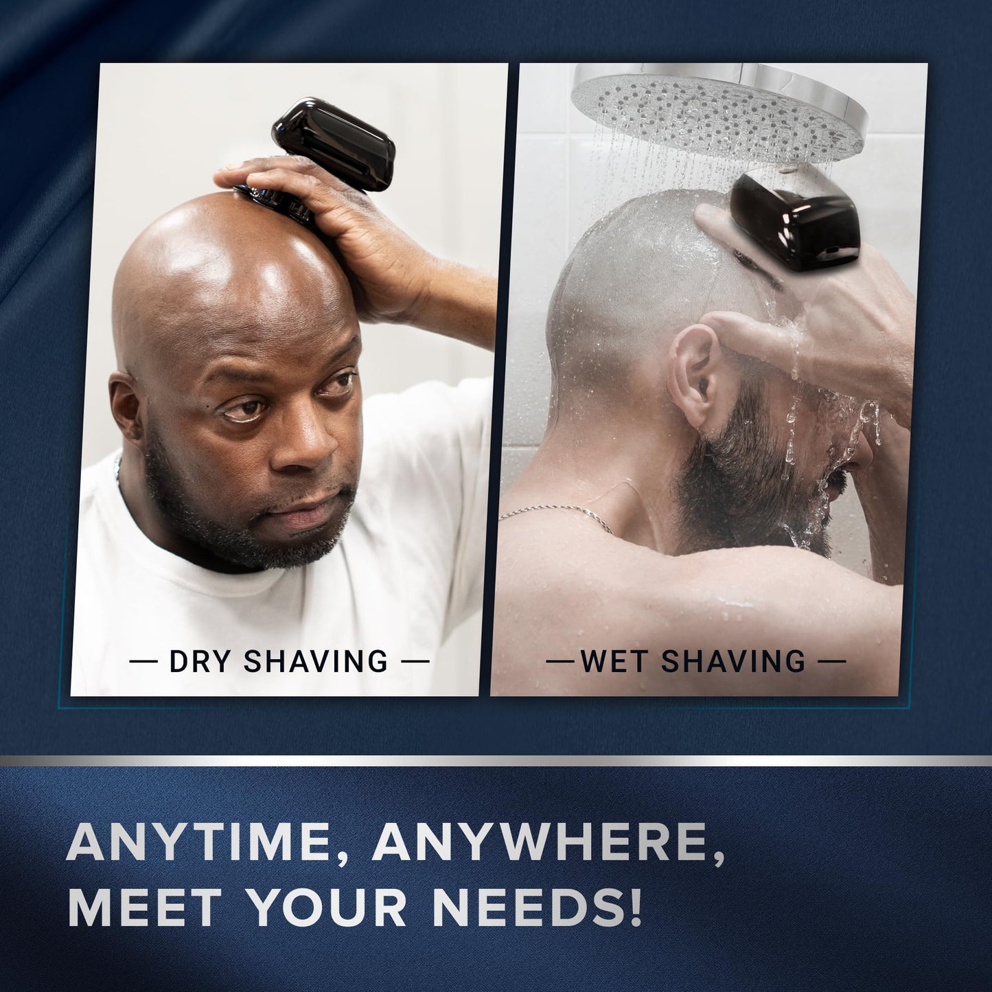 Electric Head Shaver for Bald Men: Waterproof Cordless Electric Razor for Bald Head & Hair Shaving - Close Shave, Skin-Friendly, 360° Full Coverage Beauty and Personal Care AxiomWarrior