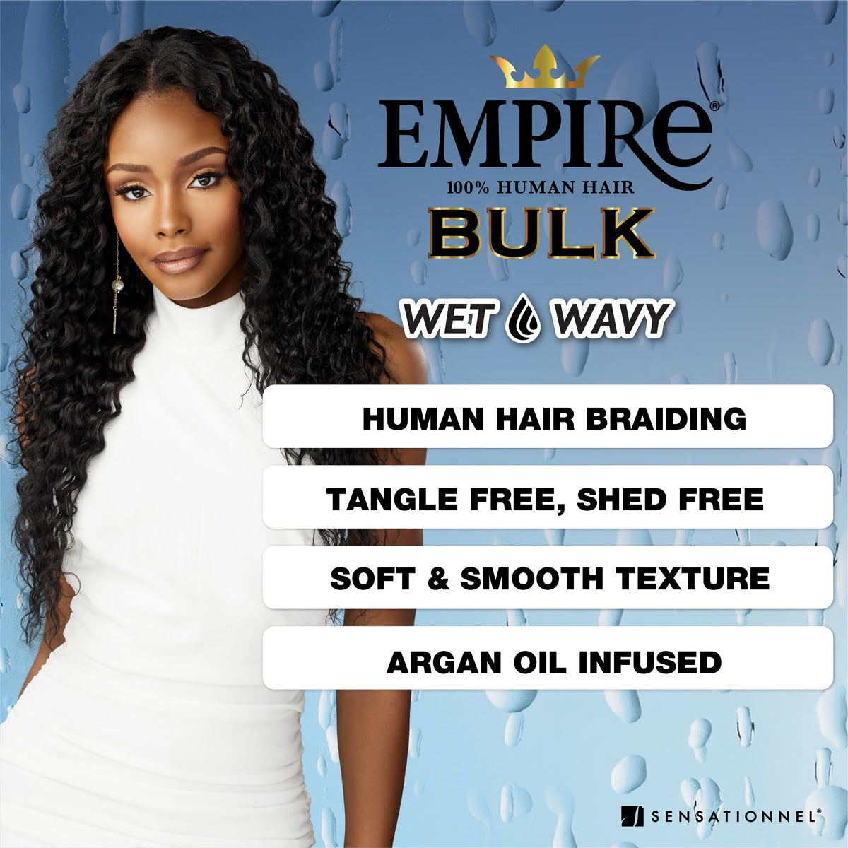 Sensationnel Empire Bulk Braiding-Wet and Wavy French,18in, 27 HONEYBLONDE