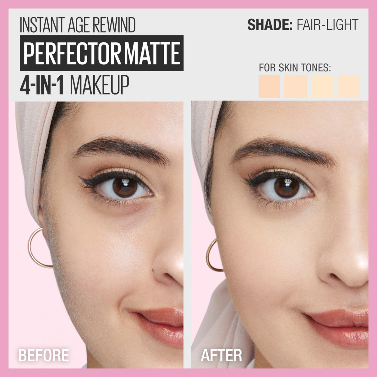 Maybelline Instant Age Rewind Instant Perfector 4-In-1 Matte Makeup, 00 Fair/Light, 1 Count Beauty & Personal Care MAYBELLINE