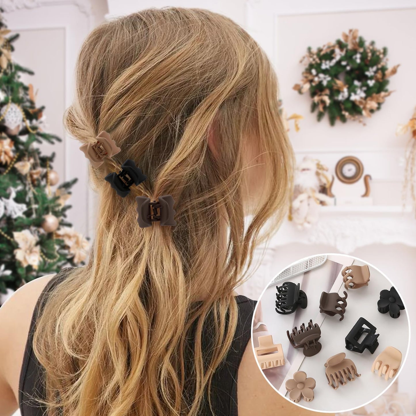 16 PCS Small Hair Clips for Women & Girls, Durable Matte Claw Clips for Thin Hair, Strong Hold NonSlip Medium Hair Claw Clips, Mini Hair Clips, Cute Beauty & Personal Care Unbednigt