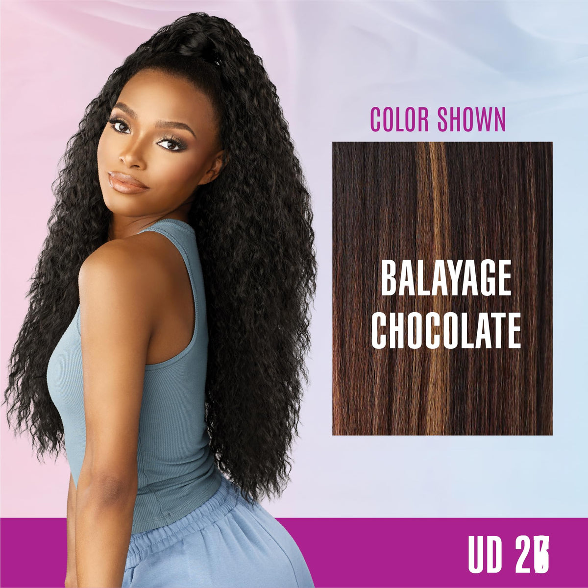 Sensationnel Instant Updown Halfwig Pony-Iud 27, BALAYAGECHOCOLATE