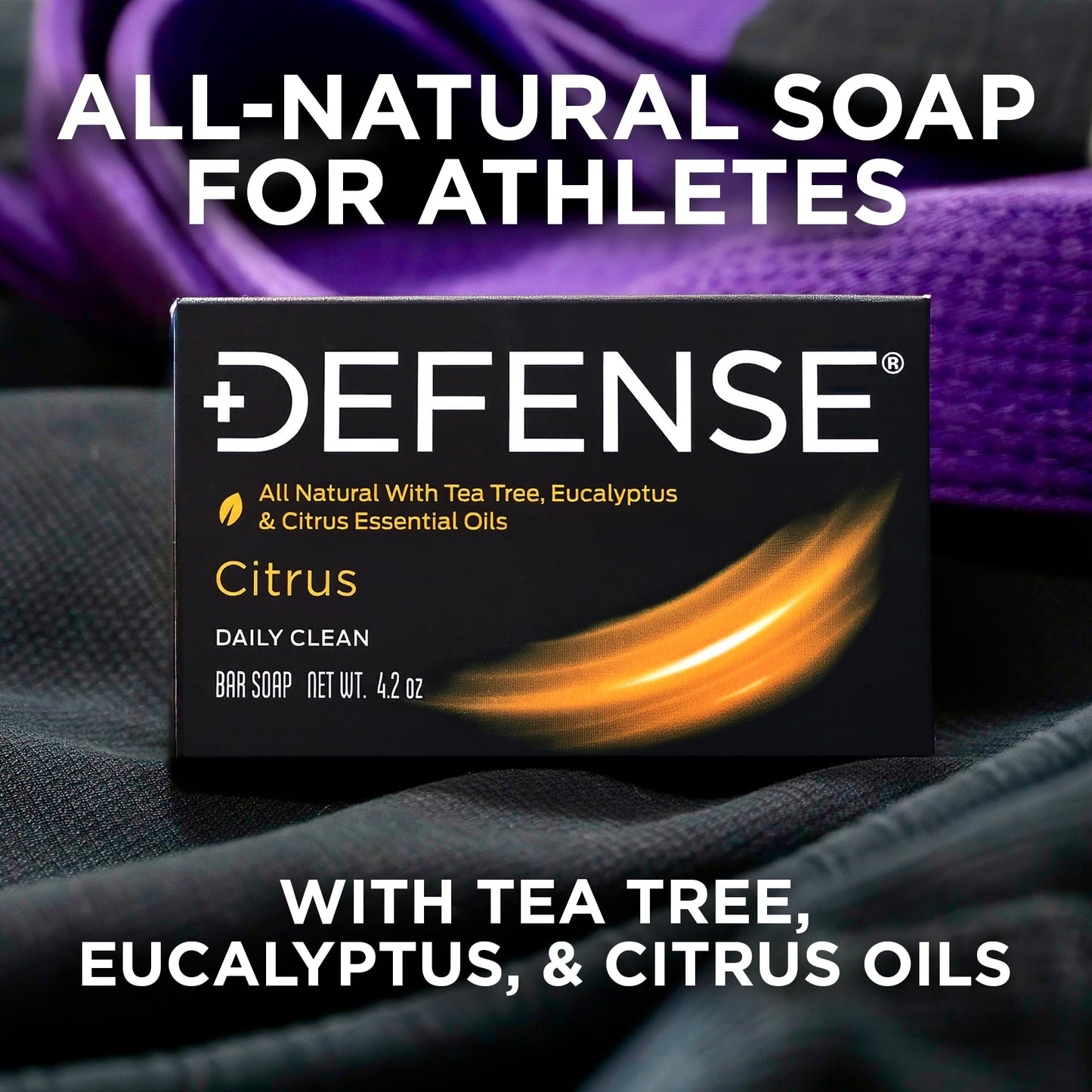 Defense Soap Citrus Bar - All Natural Tea Tree, Eucalyptus & Citrus Essential Oils - Post Workout Hygiene for Athletes, Sports & Active Lifestyles Beauty & Personal Care Defense Soap