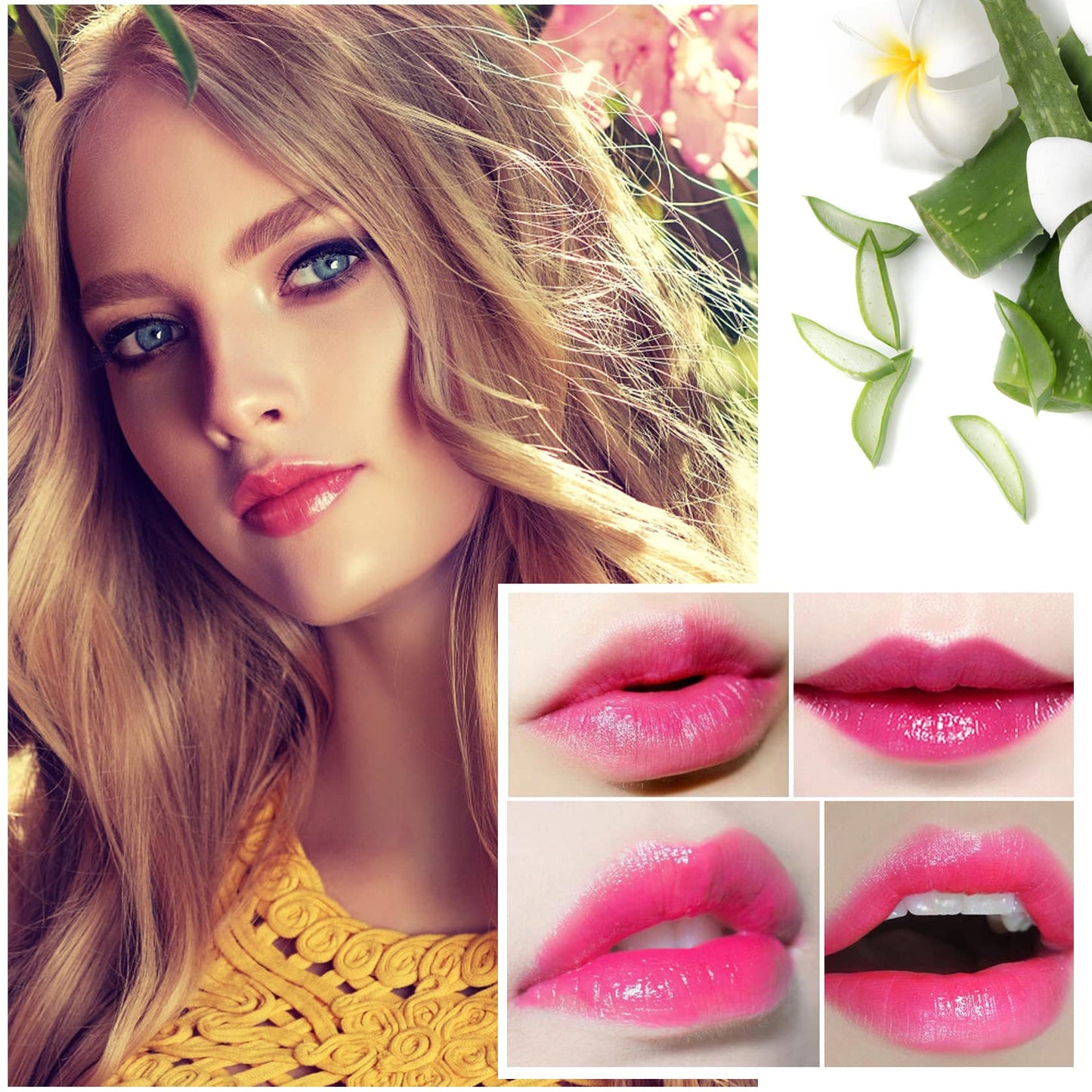 LZYLLS 4 Pack Aloe Vera Lipstick,Long Wear Nourishing Lip stick,Waterproof Moisturizing Color Changing Lip Balm Lipstick,Lip Gloss,Magic Temp Color Beauty & Personal Care LZYLLS