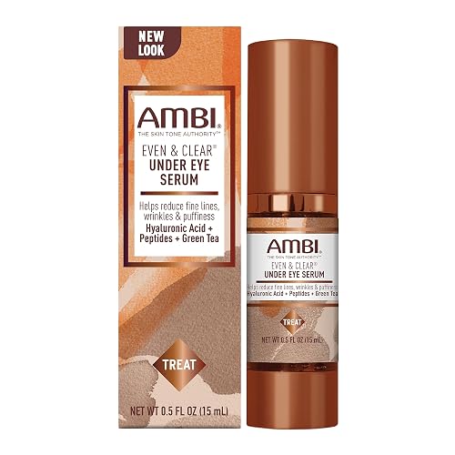 Ambi Even & Clear Under Eye Serum for All Skin Types; Anti Aging Formula features Peptides, Hyaluronic Acid, and Vitamin A to help Reduce Fine Lines Beauty & Personal Care Ambi