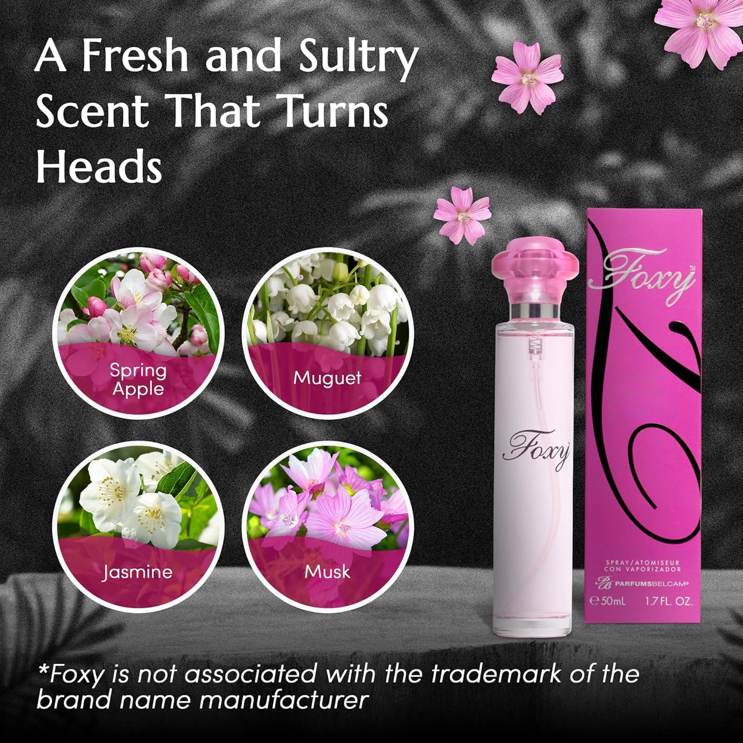 PB ParfumsBelcam Foxy Eau de Parfum Spray for Women - Glam Fruity Floral Women’s Perfume with Apple, Jasmine & Musk - Flirty Feminine Scent Beauty & Personal Care PB ParfumsBelcam