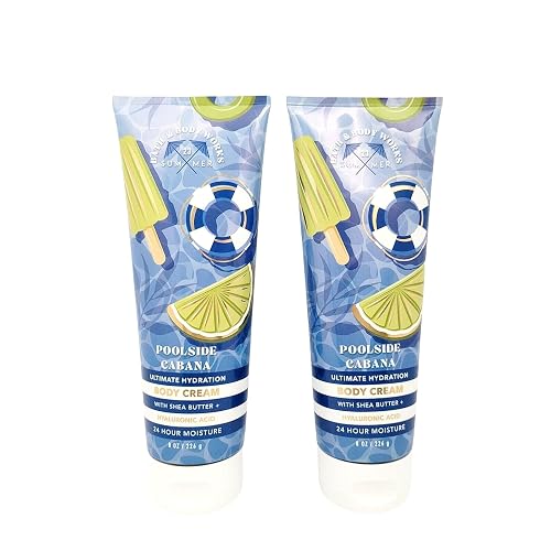 Bath & Body Works Ultimate Hydration Body Cream (Poolside Cabana), 8 Ounce (Pack of 2) Beauty & Personal Care Bath & Body Works