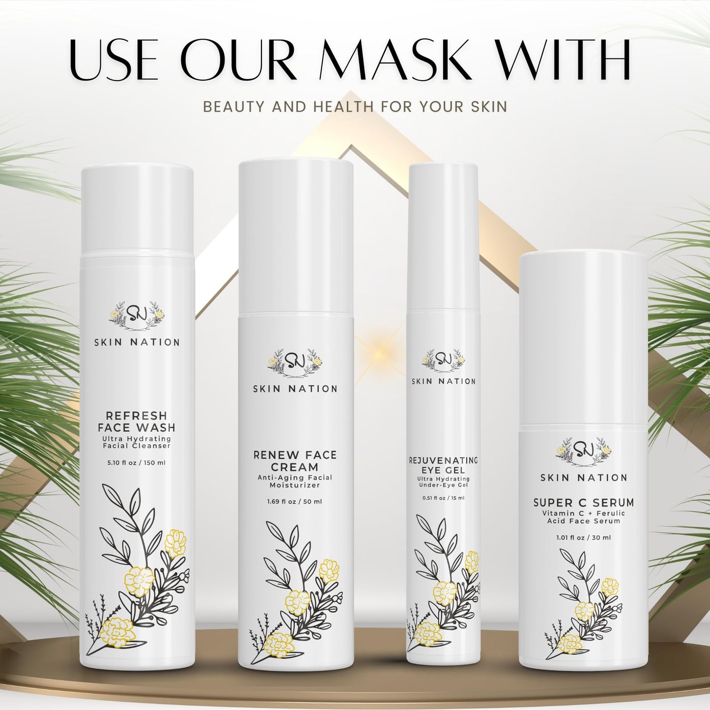 Skin Nation Magic Masque, Hydrating Night Mask with Hyaluronic Acid & Botanicals, Plant-Based Overnight Mask for Dry Skin, Smooth Texture & Radiant Beauty & Personal Care Skin Nation