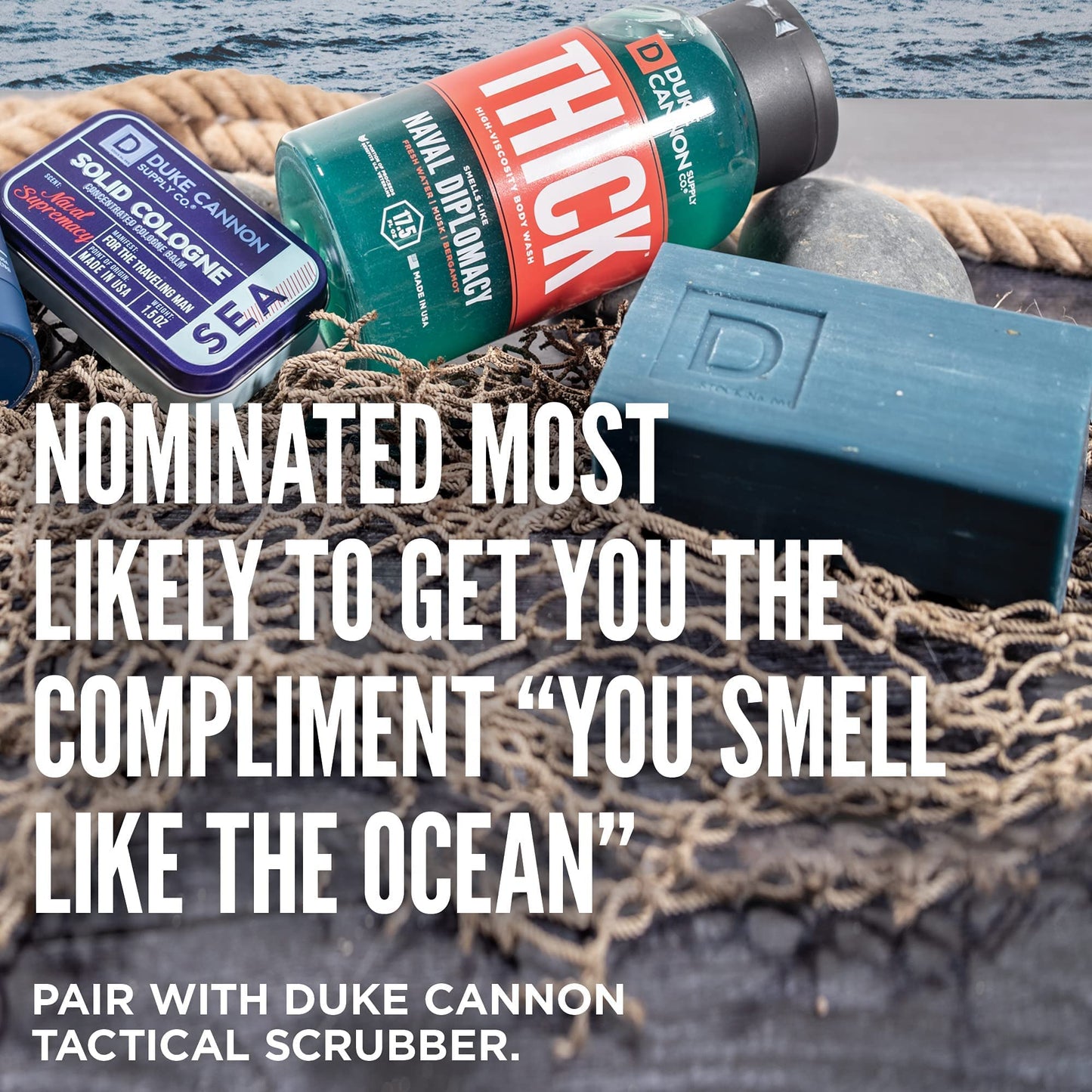 Duke Cannon Supply Co. Big Brick of Soap - Superior Grade, Large Men's Bar Soap, Limited Edition WWII Inspired Scents, Body Soap, Ocean, 10 oz Beauty & Personal Care Duke Cannon Supply Co.