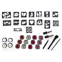GLIMMER Body Art Hearts, Hugs & Kisses Glitter Tattoo Kit | Unleash Your Creativity with Glittery Fun! Beauty & Personal Care Glimmer Body Art