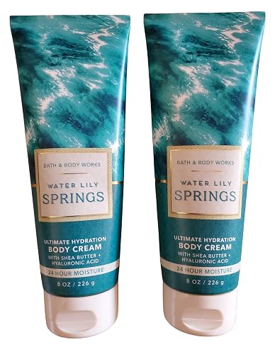 Bath & Body Works Water Lily Springs Ultimate Hydration Body Cream 8 Ounces Pack of 2 Beauty & Personal Care Bath & Body Works