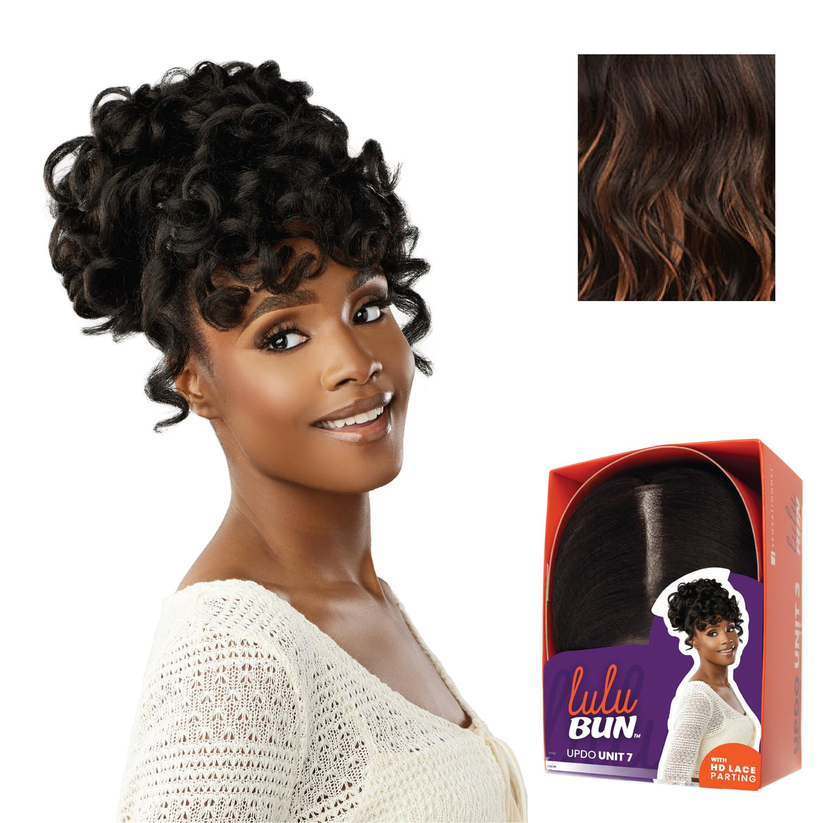 Sensationnel Lulu Bun Updo Hairextensions-Unit 7,F1B/30