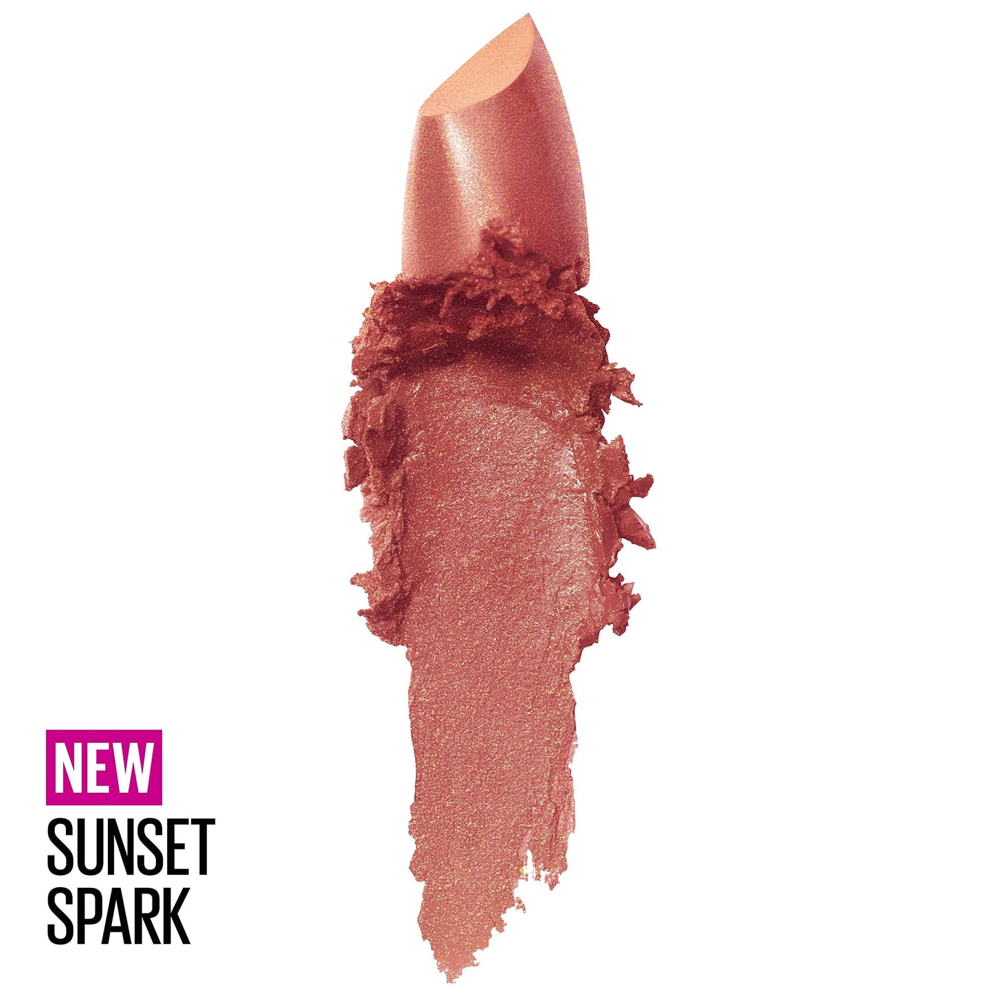 Maybelline New York Color Sensational Lipstick, Lip Makeup, Cream Finish, Hydrating Lipstick, Nude, Pink, Red, Plum Lip Color, Sunset Spark, 0.15 oz; Beauty & Personal Care MAYBELLINE