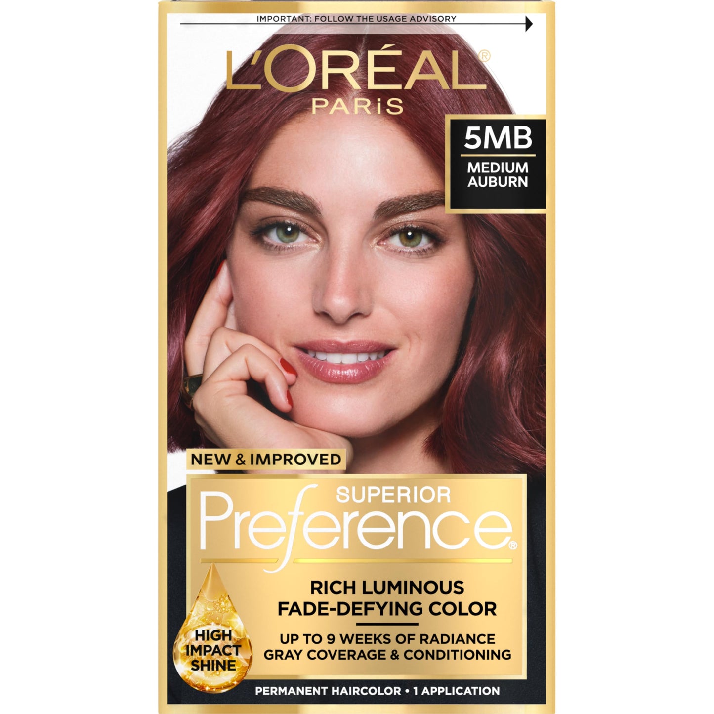 L’Oreal Paris Superior Preference Fade-Defying Color + Shine System, 5MB Medium Auburn(Packaging May Vary), Pack of 1, Beauty & Personal Care L'Oreal Paris